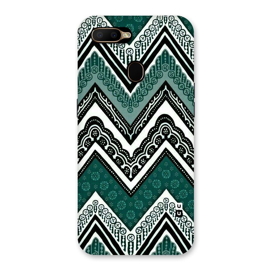 Green Chevron Back Case for Oppo A5s
