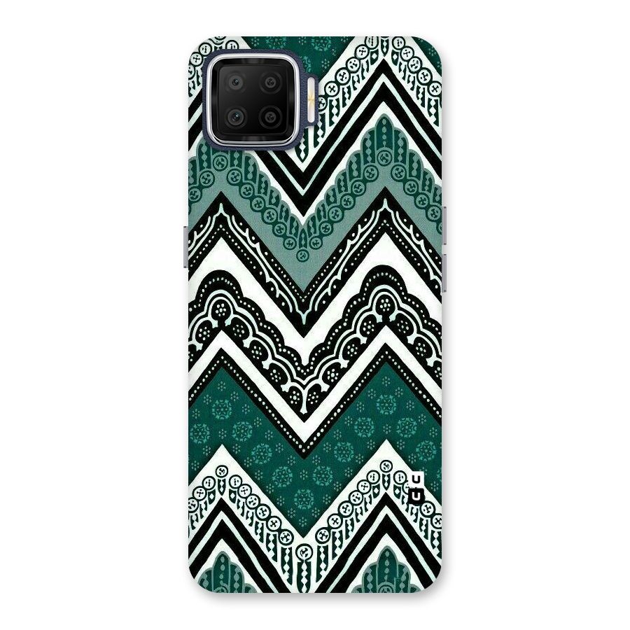 Green Chevron Back Case for Oppo F17