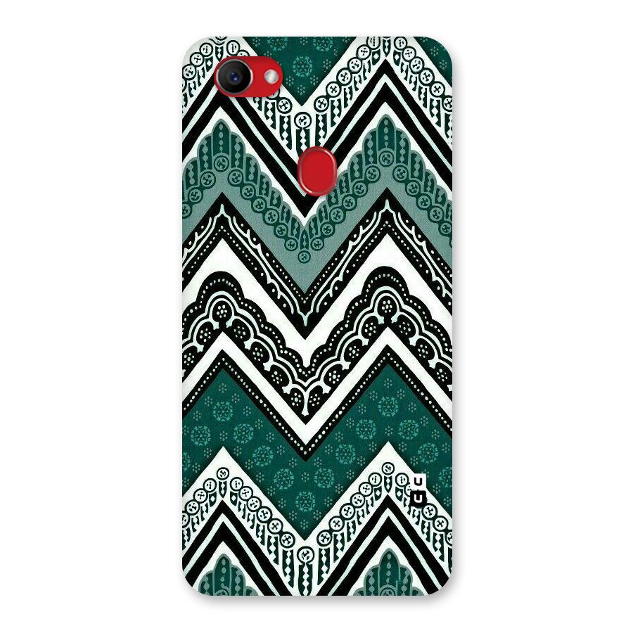 Green Chevron Back Case for Oppo F7
