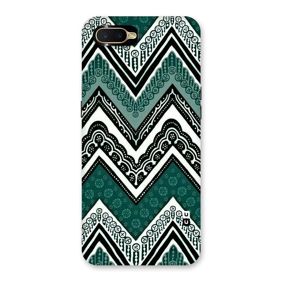 Green Chevron Back Case for Oppo K1