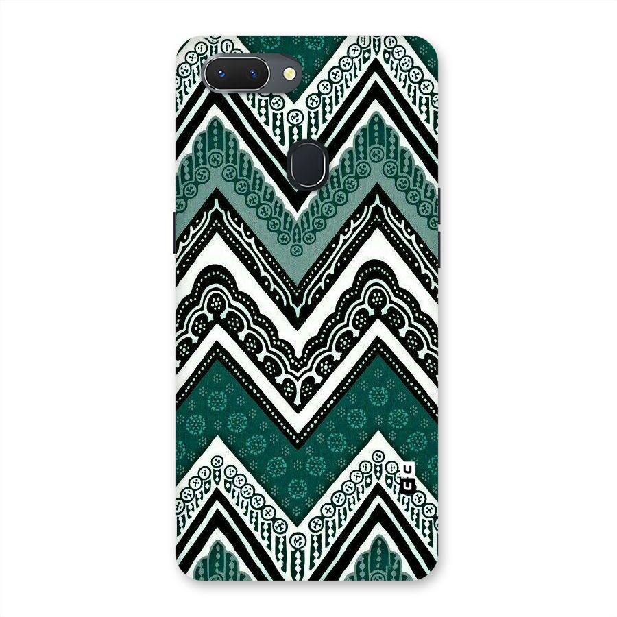Green Chevron Back Case for Oppo Realme 2