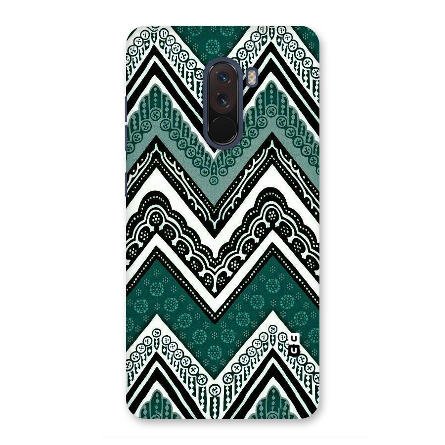 Green Chevron Back Case for Poco F1