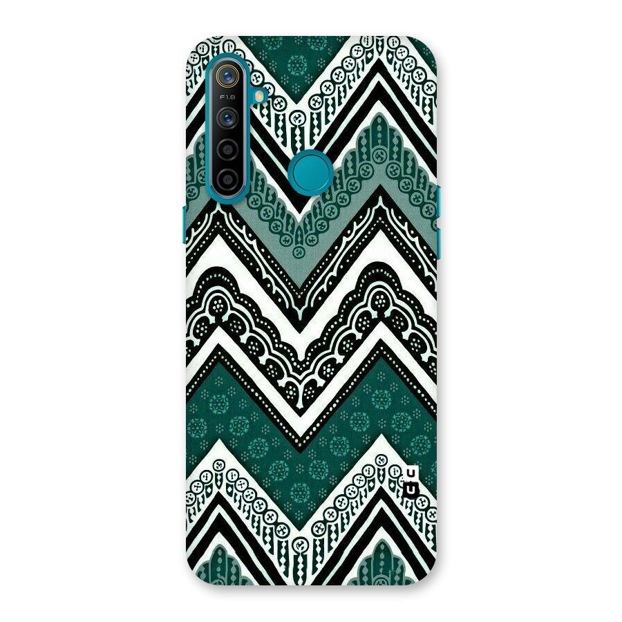 Green Chevron Back Case for Realme 5i