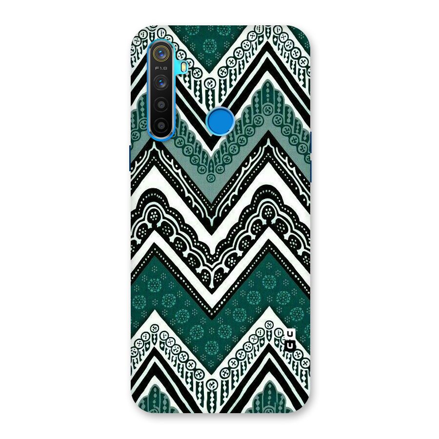Green Chevron Back Case for Realme 5s