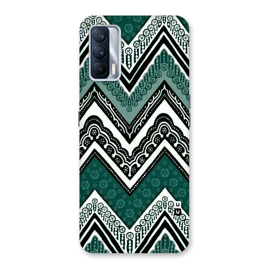 Green Chevron Back Case for Realme X7