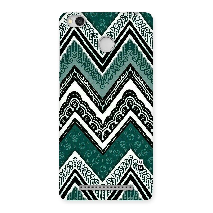Green Chevron Back Case for Redmi 3S Prime