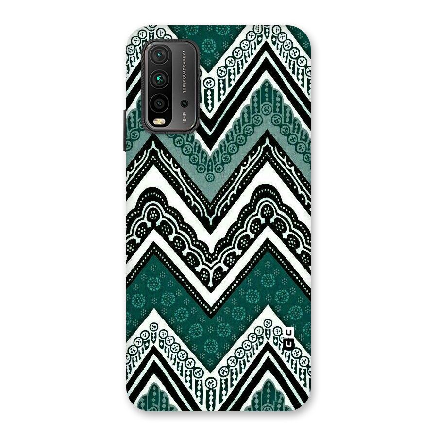 Green Chevron Back Case for Redmi 9 Power