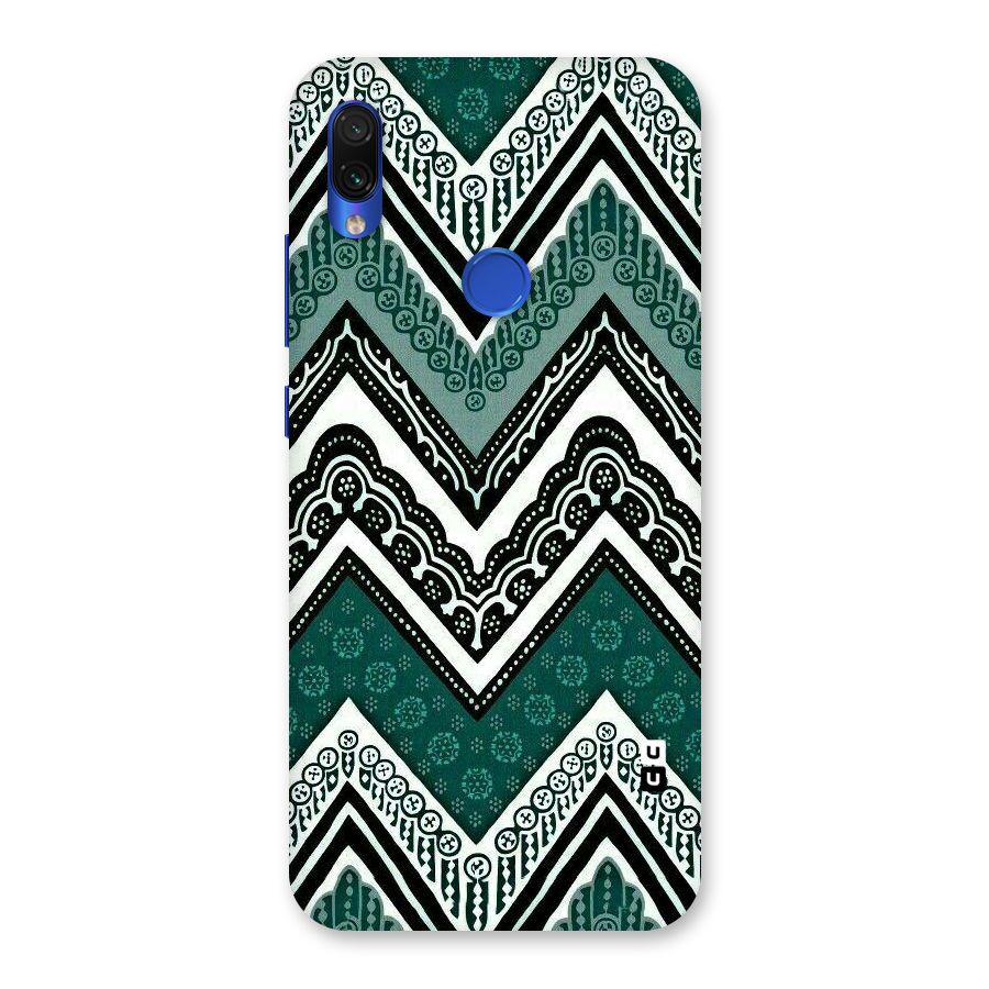 Green Chevron Back Case for Redmi Note 7S