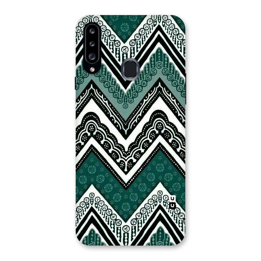 Green Chevron Back Case for Samsung Galaxy A20s