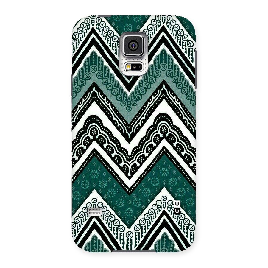 Green Chevron Back Case for Samsung Galaxy S5