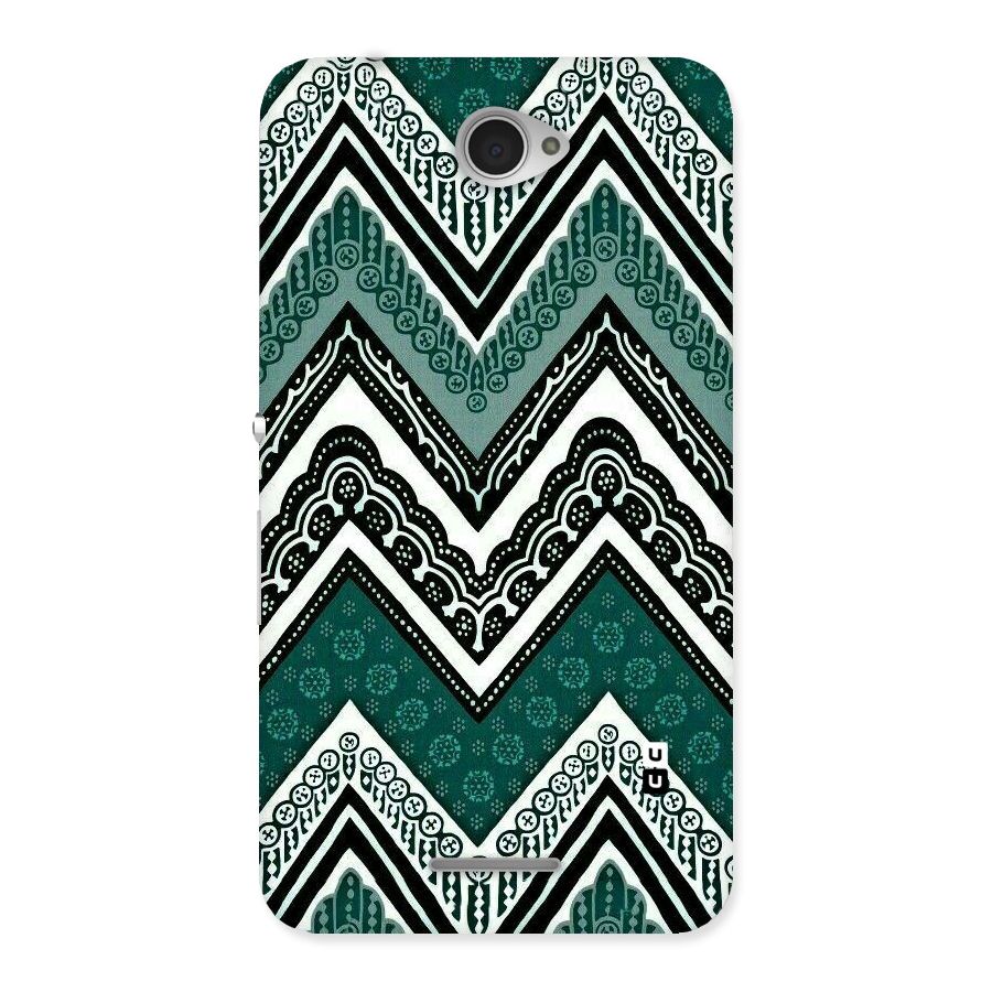 Green Chevron Back Case for Sony Xperia E4