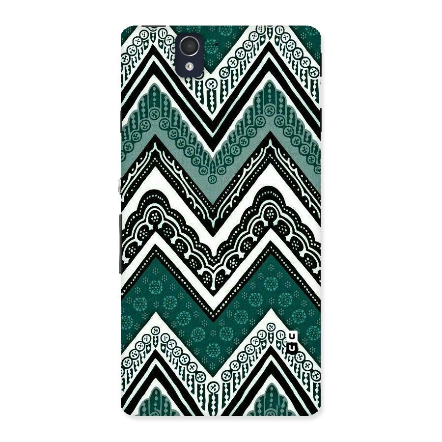 Green Chevron Back Case for Sony Xperia Z
