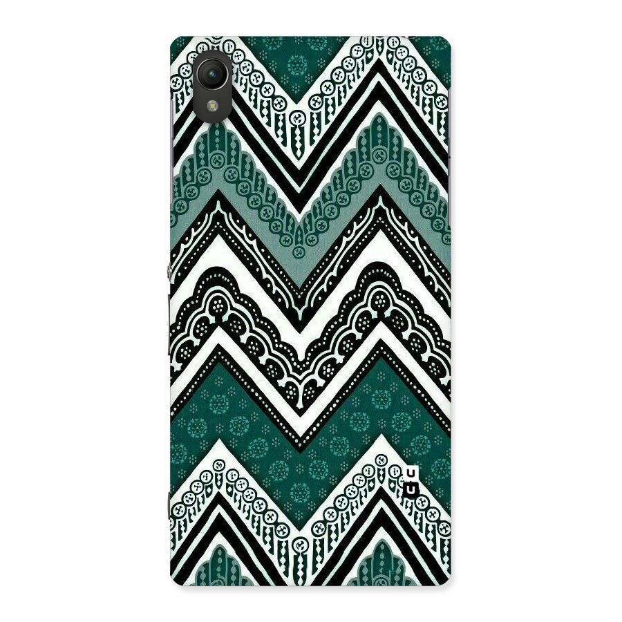 Green Chevron Back Case for Sony Xperia Z1