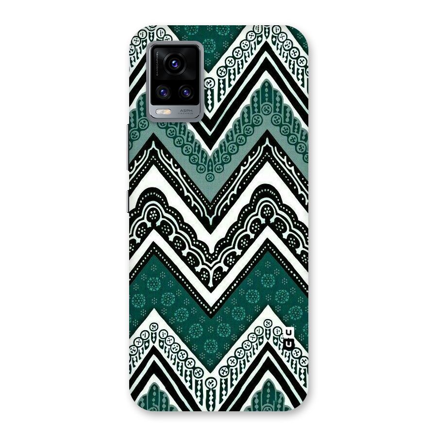 Green Chevron Back Case for Vivo V20