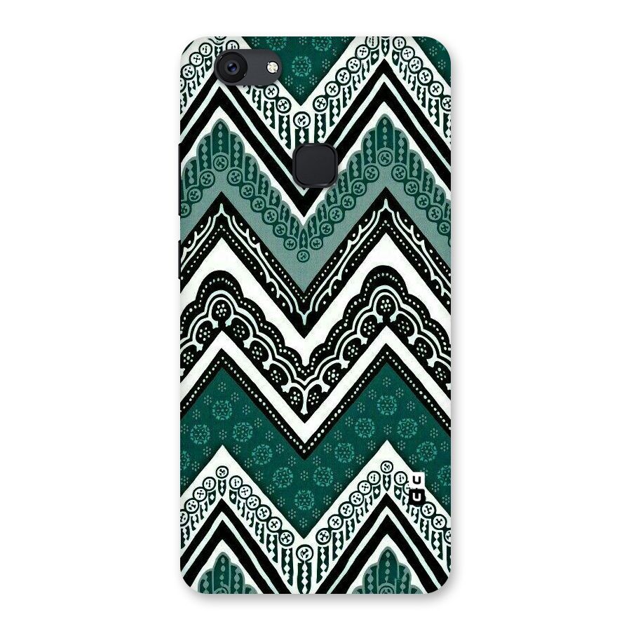 Green Chevron Back Case for Vivo V7 Plus