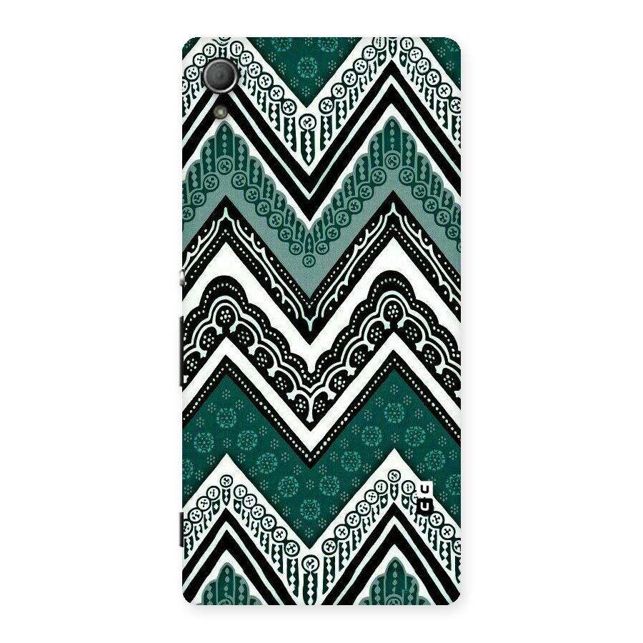 Green Chevron Back Case for Xperia Z3 Plus