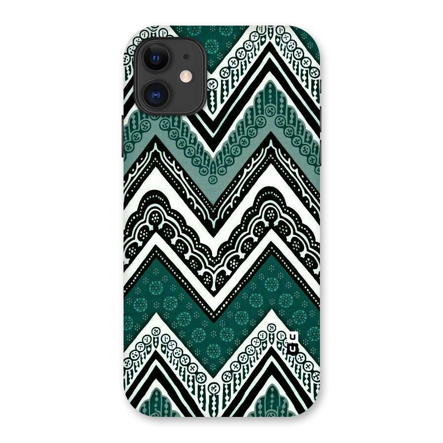 Green Chevron Back Case for iPhone 11