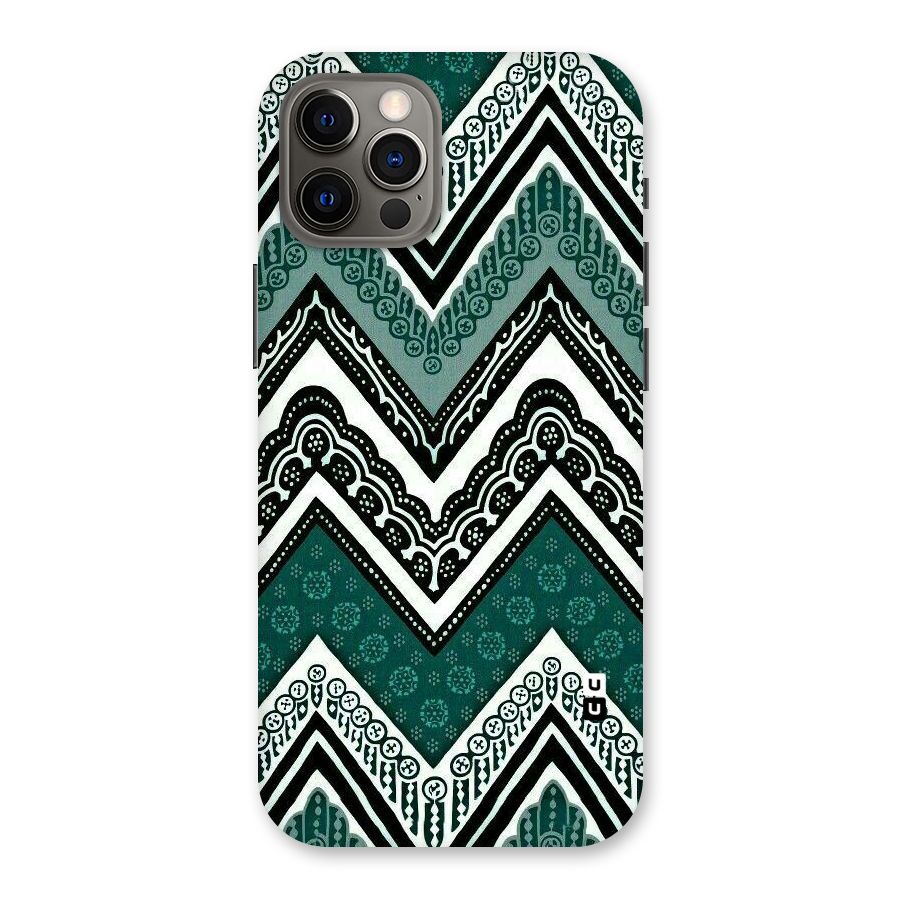 Green Chevron Back Case for iPhone 12 Pro