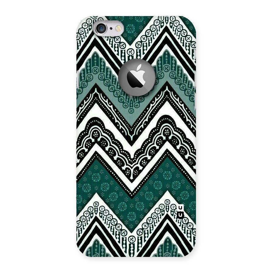 Green Chevron Back Case for iPhone 6 Logo Cut