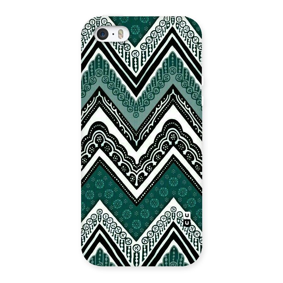 Green Chevron Back Case for iPhone SE
