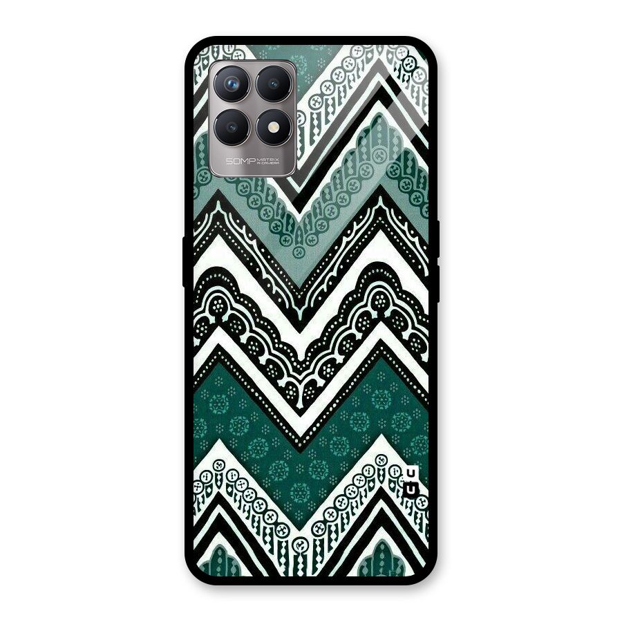 Green Chevron Glass Back Case for Realme Narzo 50