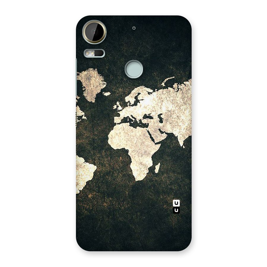Green Gold Map Design Back Case for Desire 10 Pro