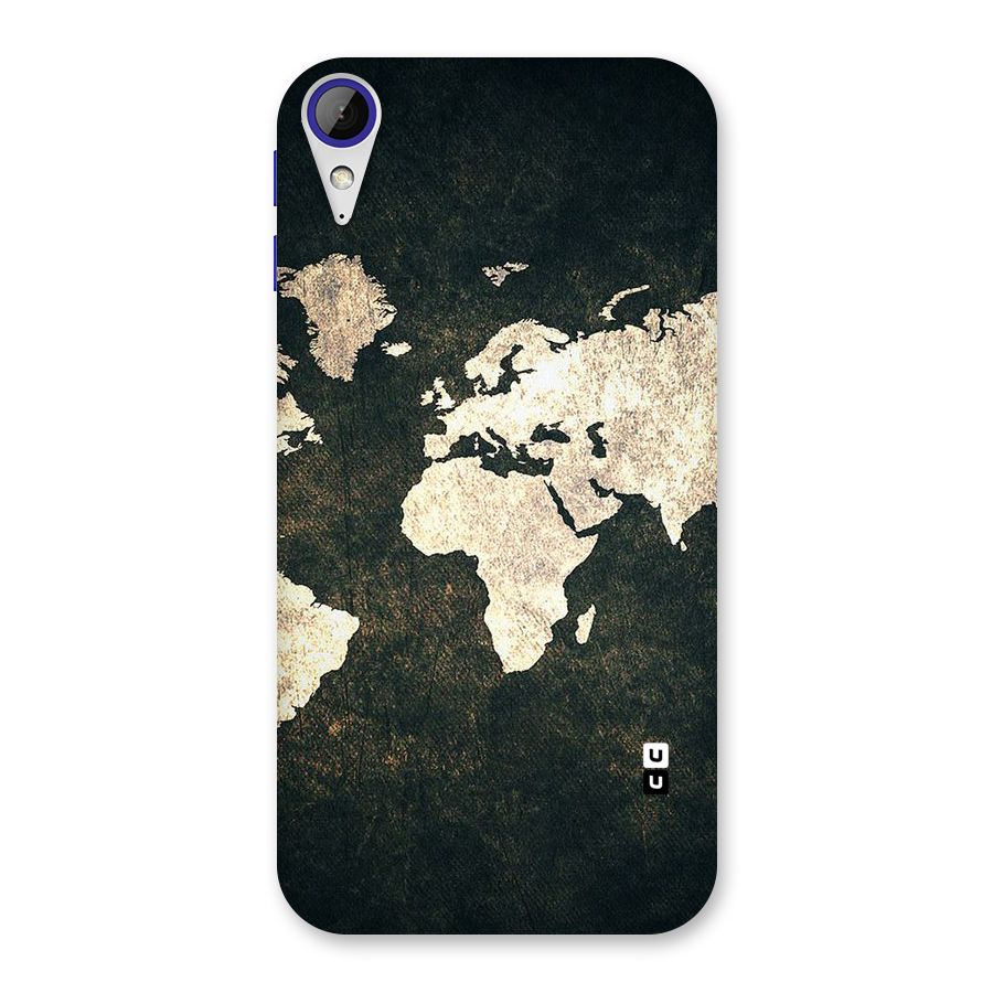Green Gold Map Design Back Case for Desire 830