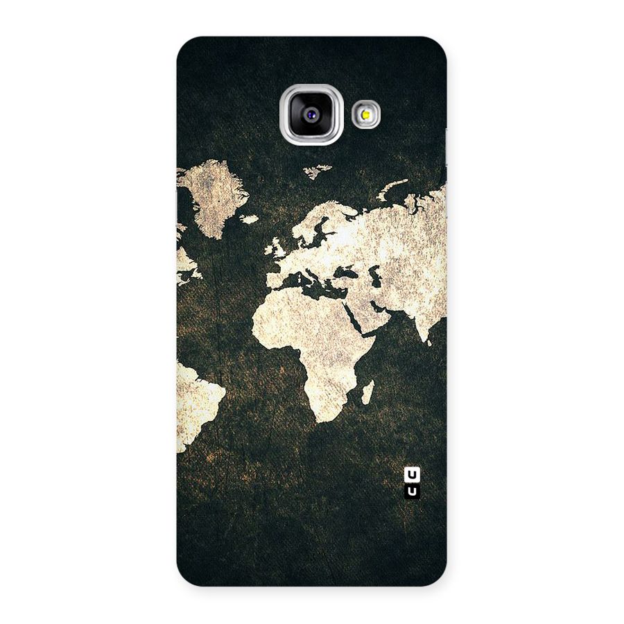 Green Gold Map Design Back Case for Galaxy A5 2016