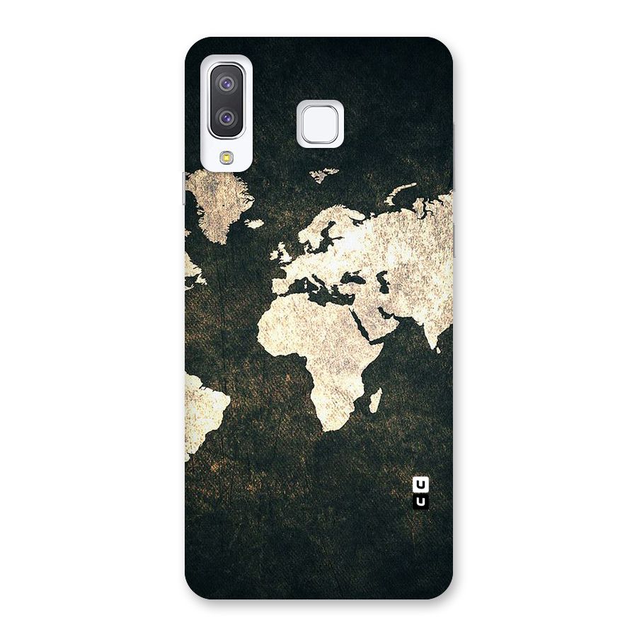 Green Gold Map Design Back Case for Galaxy A8 Star