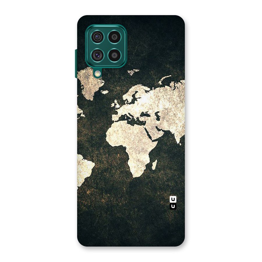 Green Gold Map Design Back Case for Galaxy F62