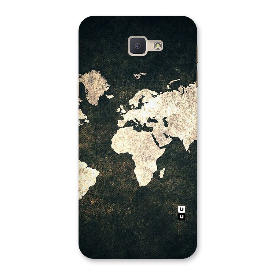 Green Gold Map Design Back Case for Galaxy J5 Prime