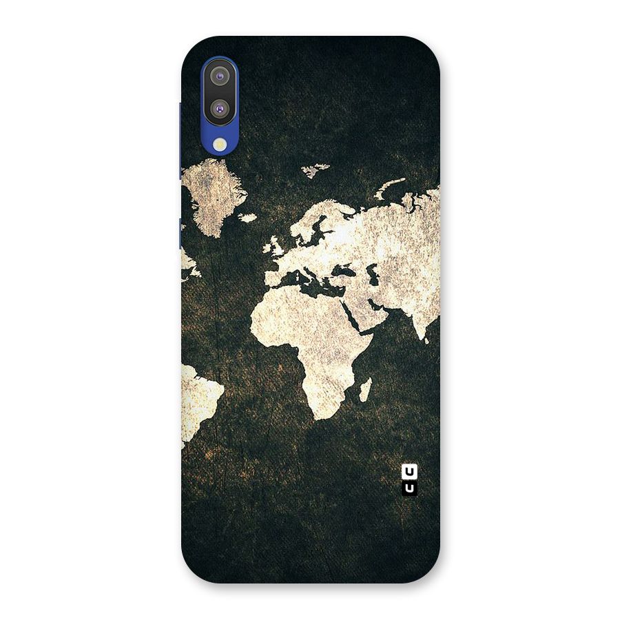 Green Gold Map Design Back Case for Galaxy M10