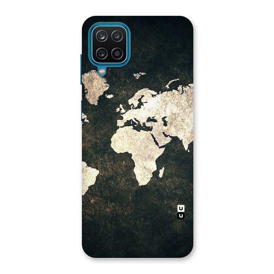 Green Gold Map Design Back Case for Galaxy M12