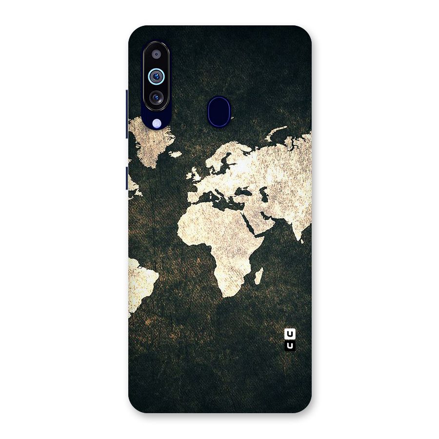 Green Gold Map Design Back Case for Galaxy M40