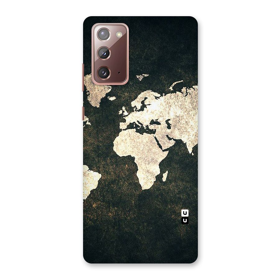 Green Gold Map Design Back Case for Galaxy Note 20