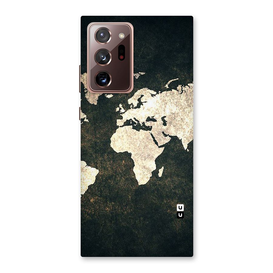 Green Gold Map Design Back Case for Galaxy Note 20 Ultra