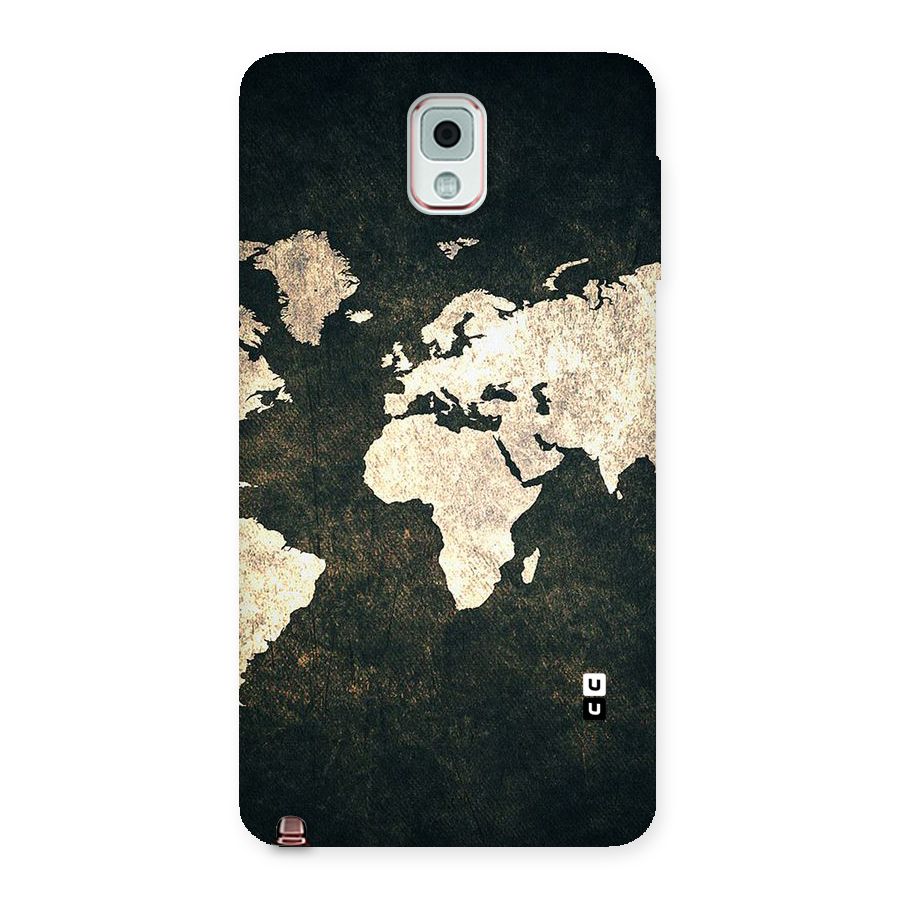 Green Gold Map Design Back Case for Galaxy Note 3