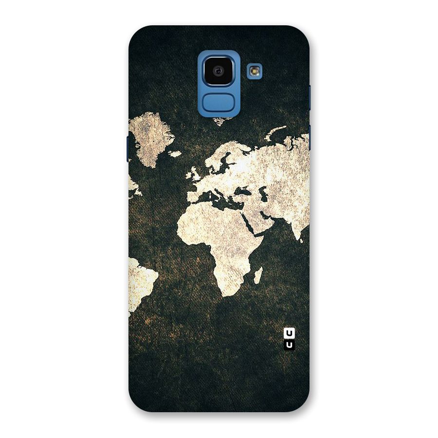 Green Gold Map Design Back Case for Galaxy On6