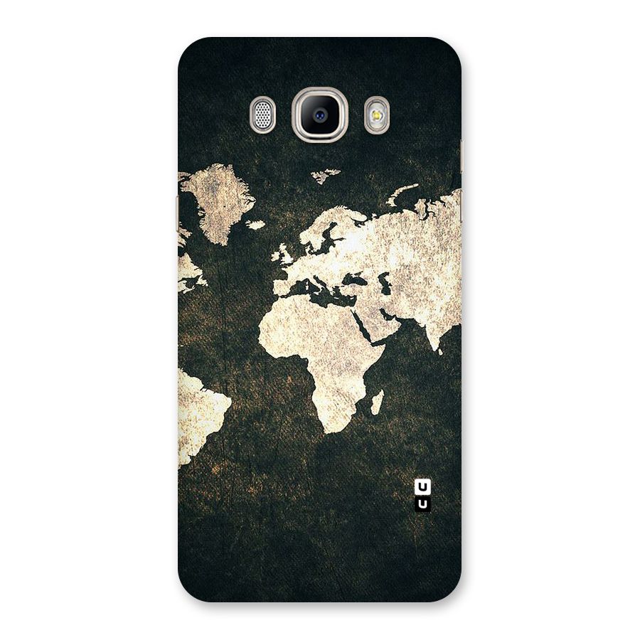 Green Gold Map Design Back Case for Galaxy On8