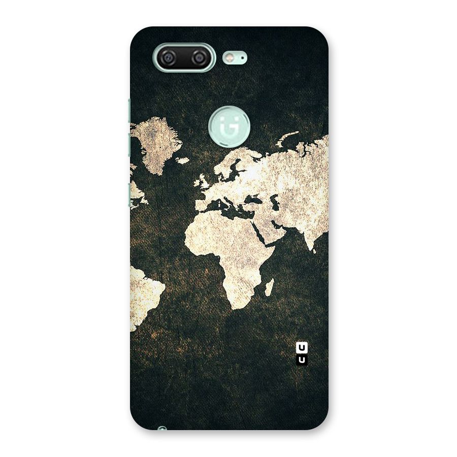 Green Gold Map Design Back Case for Gionee S10
