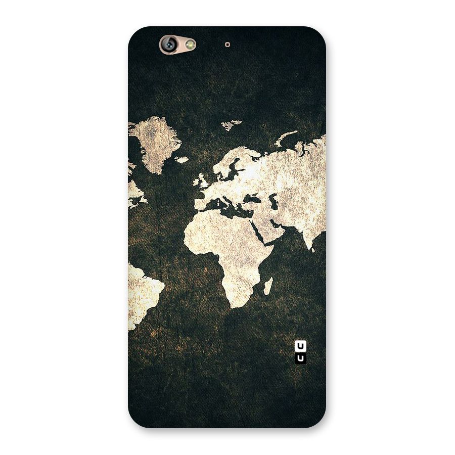 Green Gold Map Design Back Case for Gionee S6