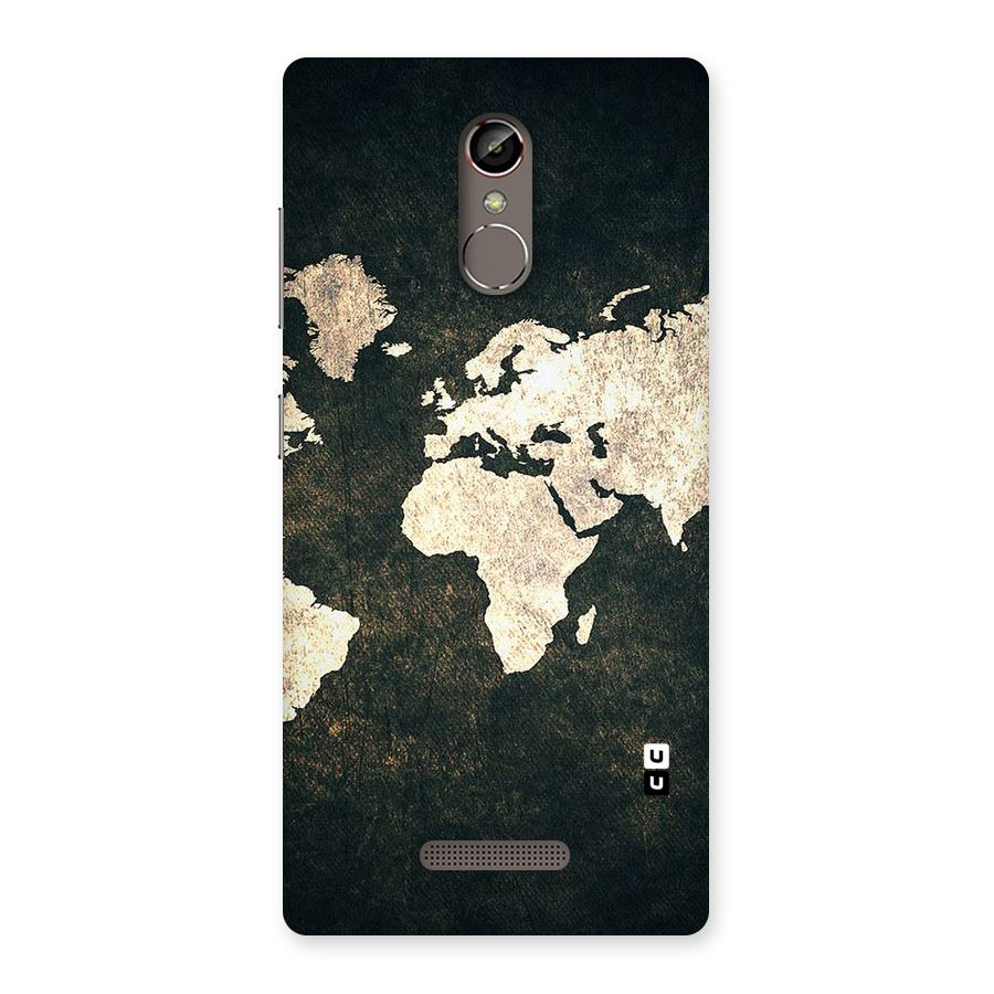 Green Gold Map Design Back Case for Gionee S6s