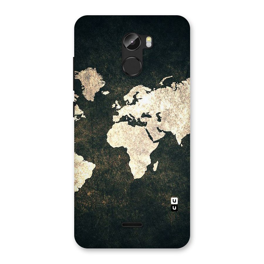 Green Gold Map Design Back Case for Gionee X1