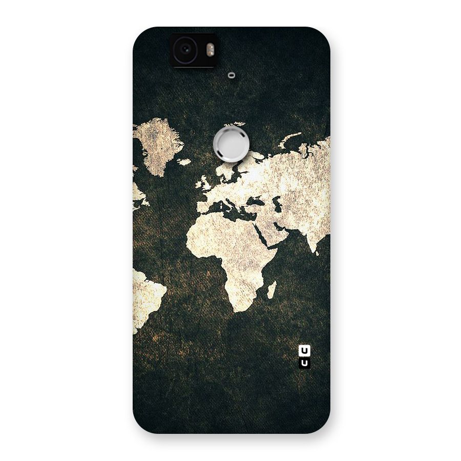 Green Gold Map Design Back Case for Google Nexus-6P