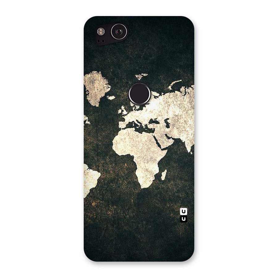 Green Gold Map Design Back Case for Google Pixel 2