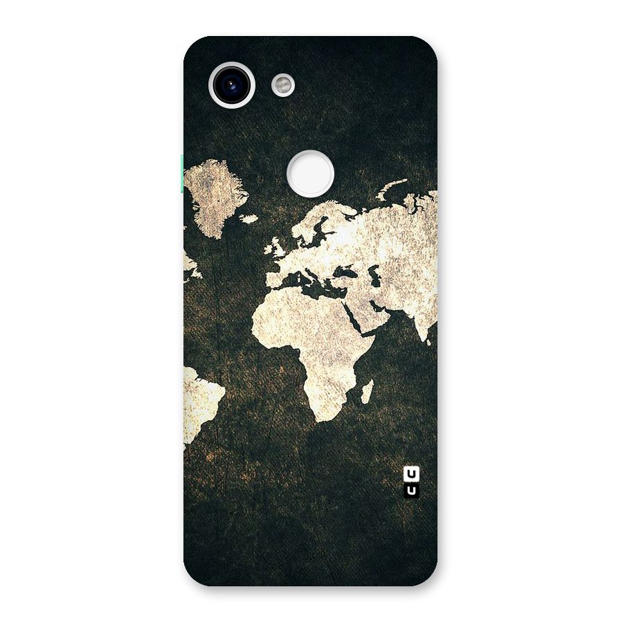Green Gold Map Design Back Case for Google Pixel 3