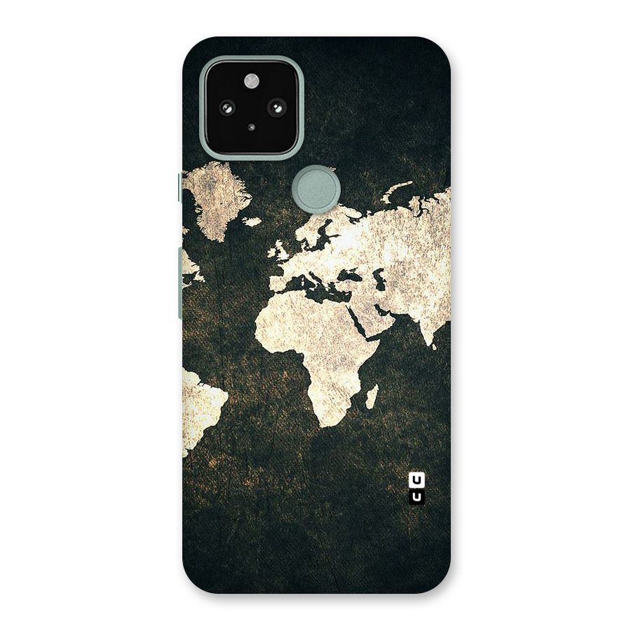 Green Gold Map Design Back Case for Google Pixel 5
