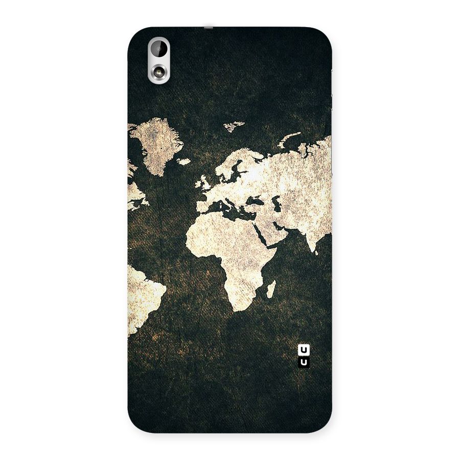 Green Gold Map Design Back Case for HTC Desire 816g