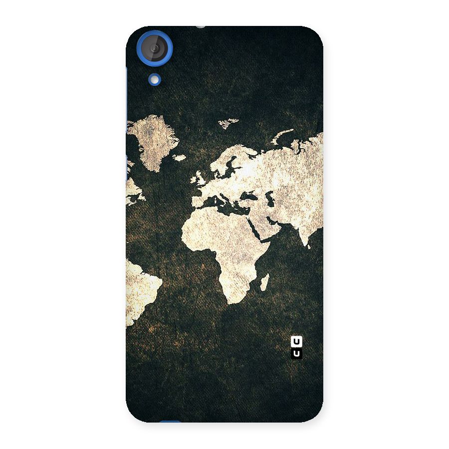 Green Gold Map Design Back Case for HTC Desire 820