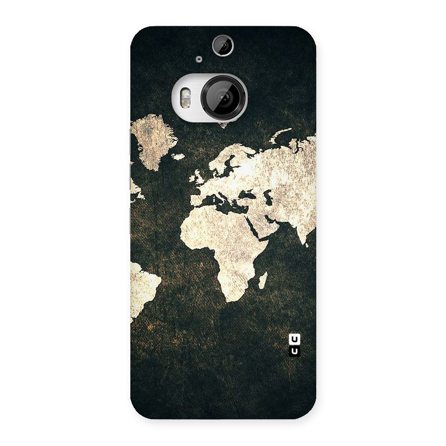 Green Gold Map Design Back Case for HTC One M9 Plus